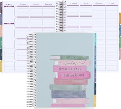 Erin Condren 12 شهرًا ، مخطط درس المعلم (أغسطس 2025 - يوليو 2026) ، 8.5 "× 11" مخطط مدرس أسبوعي وشهري ، أغلفة Apple Dapple ، موضوع سداسي ، تخطيط أفقي ، لفائف البلاتين in Kuwait