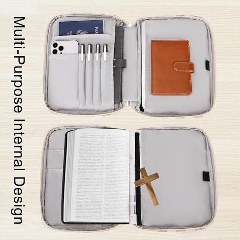 Bible Case for Women, Bible Covers Bible Carrying Book Case for Women Girls with Detachable Shoulder Strap in Saudi Arabia