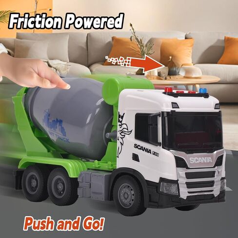 Official License Scania Kids Cement Truck Toy Friction Powered Cement Truck Toy with Lights and Sounds in Saudi Arabia