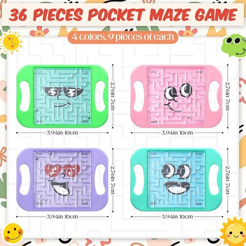 36 PCS Mini Maze Puzzle Bulk for Kids Summer Hawaii Party Party Favors Small Maze Cubes Game Educational Lugzle Puzzle Travel Games Higds for Student in Kuwait