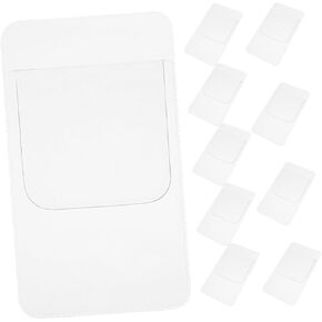 10Pcs Pen Holder Pouch Protectors for Hospital School and Office Transparent Pocket Organizer for Pens Pointers and Cards Leak Resistant Design