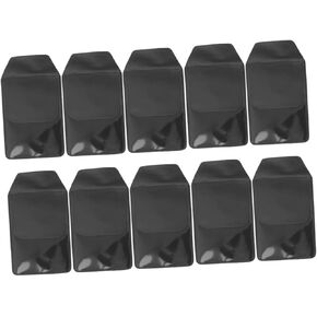 Gadpiparty 10Pcs PVC Pen Protector for Pocket Leakproof Trapezoid Pen Bag Black Office Pocket Protector for Pens and Stationery