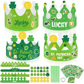 Cinrobiye 24 Sets Jungle Animal Headbands Craft Kits Safari Party DIY Paper Headbands Jungle Safari Art Craft Hats Zoo Animal Party Favors Decorations for Classroom Activities Supplies