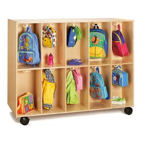 Jonti-Craft 3946JC 20 Section Mobile Backpack Cubbie - Kids Classroom Coat Locker