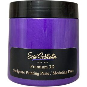 3D Sculpture Painting Paste|Texture Paste|Decorative Plaster|Ready to Use|Unique Colors|Ideal for Artwork|Stencil|Flowers|Texture|Art Relief|New Formula| 6 oz (Neon Pink)