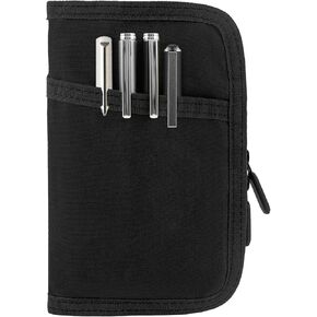 Field Notes Notebooks Cover for 3.5 X 5.5 Inch Pocket Notebook Covers With Zipper Pen Holder,Water Resistant Journal Notebook Planner, Classy Waxed Canvas EDC Wallet (Army green)
