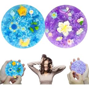 2 Pack Skin Picky Pads, Sensory Toys for Picking Fidget Toy, Skin Picking pad for Trichotillomania & Dermatillomania, Relax Anxiety Toys Gift for Xmas Halloween Birthday Party （Bule+Purple）