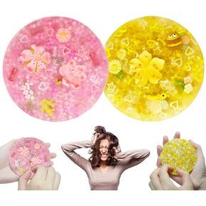 2 Pack Skin Picky Pads, Sensory Toys for Picking Fidget Toy, Skin Picking pad for Trichotillomania & Dermatillomania, Relax Anxiety Toys Gift for Xmas Halloween Birthday Party （Yellow+Pink）