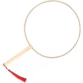 Homoyoyo DIY Blank Painting Fan with Wooden Handle Fan for Embroidery Drawing and Arts Crafts Projects for Family and Friends