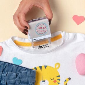 Name Stamp for Clothing Kids Waterproof Permanent Ink | Personalized Name Stamps for Clothes | Customized Stamp for Kids | 9 Designs Inside | Cartoon Pattern Style Name Stamp