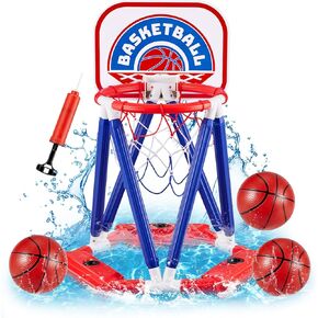 NNG Pool Basketball Hoop with Backboard,Floating Basketball Hoop for Pool with 3 Balls and Pump,Swimming Pools Games Water Toy for Kids,Adults and Family Indoor Outdoor