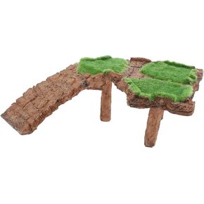 Mikikit Turtle Basking Platform Simulation Rockery Design for Aquatic Turtles Reptile Tank Accessory Habitat for Tortoises Frogs and Lizards Durable Material for Natural