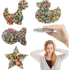 Fidget Toys for Skin Picking Pad - 4PCS Resuable Silicone Sensory Toys for Skin Picky - Dermatillomania Fidget Toys Relax Anxiety Toy for Adults