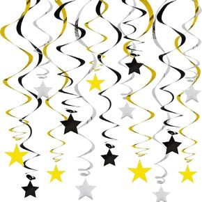 Pack of 30 Star Hanging Swirls Decorations for Weddings and Baby Showers Ideal for Party Planners and Craft Enthusiasts