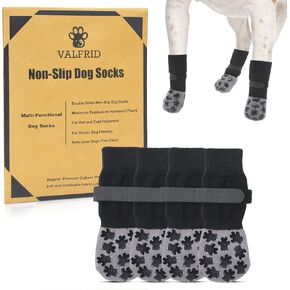 Luxury Non-Slip Dog Socks with Thick Grips,‌Dog Shoes for Hot Pavement,Traction Control on Hardwood Floor,Dog Booties for Small Medium Large Dogs L