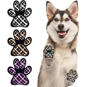 BEAUTYZOO Dog Paw Protector for Hot Pavement, Anti-Slip Paw Grips for Senior Dogs, Paw Stickers Traction Pad for Dogs Feet on Hardwood Floor, Dog Shoes Boots Socks Replacement, 8 Sets (24 pcs) XL