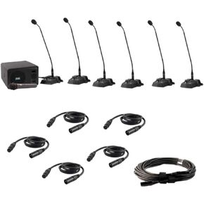 Anchor Audio Councilman CM-6W 6-User Wireless Conference System Package