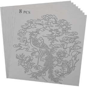 LDXDRU 8 Pack Linoleum Block for Printmaking, 12 x 12 Inch Linoleum Blocks Gray Linocut Block Linoleum Block Printing for Engraving Art Project Printmaking Stamp Carving Block