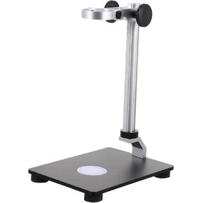 1pc Adjustable Microscope Stand with Light Source Industrial Camera Support Rack Height Adjustable Base Precision Durable Design for Enhanced Stability and Easy Installation