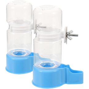 POPETPOP 2pcs Bird Water Feeders Automatic Dispenser for Small Birds Plastic Parrot Water Drinker Easy Installation for Birdcages for Parakeets and Quails