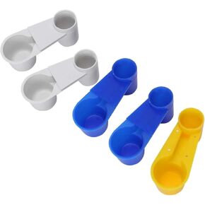 POPETPOP 5pcs Birds Water Feeder Cup Automatic Dispense Double Ports Drinker for Parrots Pigeons Easy to Clean Convenient Bird Cage Waterer Random Random Color