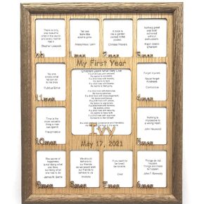 My First Year Picture Frame Personalized with Name (11x14, Lodge, Honey)