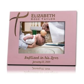 Baby Girl Baptism or Dedication Personalized Picture Frame