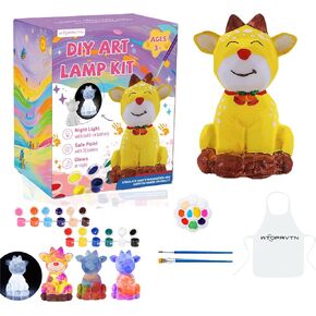 قم بطلاء مجموعة مصباحك الخاصة - مجموعة الطلاء DIY ، فنون الطلاء والحرفية للأطفال الذين تتراوح أعمارهم بين 8 و 12 عامًا ، مستلزمات فنية هدية عيد ميلاد عيد الفصح ، هدية فتيات الفتيات الأعمار 3 5 6 7 8 9 10 11 12+ (أرنب) in Kuwait