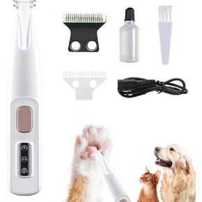 Dog Paw Trimmer,Paw Trimmer for Dogs,Upgraded 18mm-Blade Electric Dog Clippers for Groomming with Led Display,Rechargeable Hair Shaver for Paws, Ears, Face, Rump and Eyes