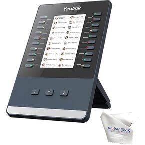 Yealink EXP50 Expansion Module - Compatible for Yealink VoIP Phones T5 Series: T54W, T53W, MP56, MP58, T58V, T58A, T56A, T54S, T52S, T57W, T53, T58W, VP59, Customizable Wallpaper, Global Teck Cloth