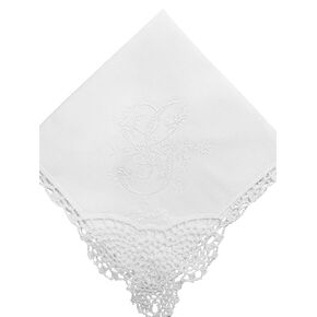 Personalized Baptism, First Holy Communion, Wedding Elegant Handkerchief, Something Old, Something Blue Handkerchief