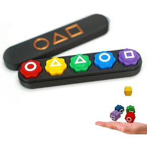 Gonggi Game Set – Squid Gong-gi Korean Game，Stone Catching Game, Hand Eye Coordination Training Toys，5 Colorful Marbles, Ideal for Social Play and Skill Development