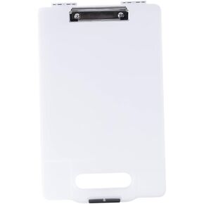 DOITOOL 1Pc Box Transparent Clipboard Storage Box with Openable Design Multifunctional File Organizer for Paper Writing Pad and Office Supplies for Students and Professionals