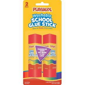 Playskool Triangular Washable Glue Sticks - 2 Pack