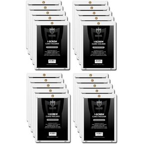 (20) Max Pro 1 Screw Card Super Thick Holder - 120 Pt. Jersey or Memorabilia Card Screwdown - Baseball, Football, Basketball, Hockey, Golf, Single Sports Cards Sportcards Card Collecting Supplies