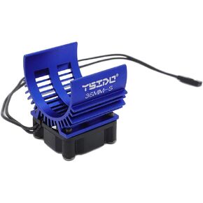 36MM-S Alloy Heat Sink Heatsink with 5-8.4V High Speed Cooling Fan for 1/10 1/12 RC Car 540 550 Brushed Motor F540 3650 3660 Size Brushless Motor Truck Buggy Crawler (Black) in Saudi Arabia