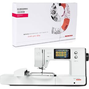 Bernette B70 Embroidery Machine with $1,199 Worth of Designing Tool - Perfect for Clothing, Standard, White