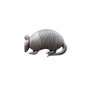 Handmade Armadillo Brooch Tie Tack Lapel Pin