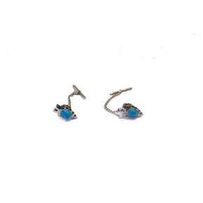 Small Arrow Head Tie Tack with a Turquoise Cabochon