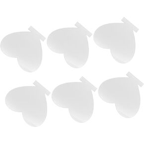 6pcs شكل القلب شكل أكريليك LED Sign Blanks DIY نقش للحرف الإبداعية لديكور غرفة النوم والتخصيص