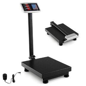 Giantex 660lbs Weight Computing Digital Scale Floor Platform Scale for Weighing Luggage Package Shipping Mailing Postal Scale with Accurate LB/KG Price Calculator, High-Definition Display (Silver)