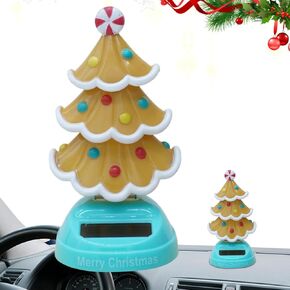 Christmas Solar Powered Dancing Toy,Wobbles Christmas,Solar Dancing Toys,Dancing Tree,Solar Dancing Toy Christmas Tree,Novelty Car Shaking Head Dancer Doll for Desk and Dashboard Decor Kids