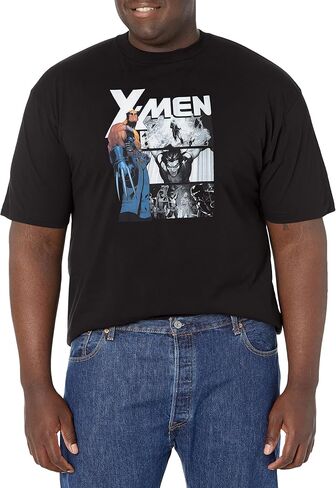 Marvel Big & Tall Classic Legendary Men's Tops Short Sleeve Tee Shirt, Black, 4X-Large in Saudi Arabia