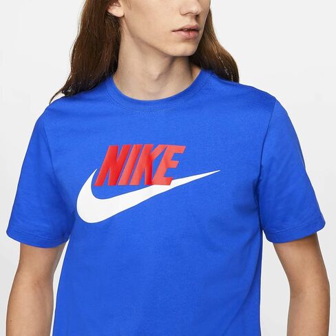 Nike Men's NSW Icon Futura T-Shirts Ar5004 (US, Alpha, XX-Large, Regular, Regular, White/Purple/Yellow) in Saudi Arabia