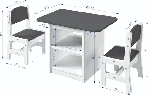 Donco Kids Art & Play Black & White Chalkboard Table مع مجموعة كرسيين in Kuwait