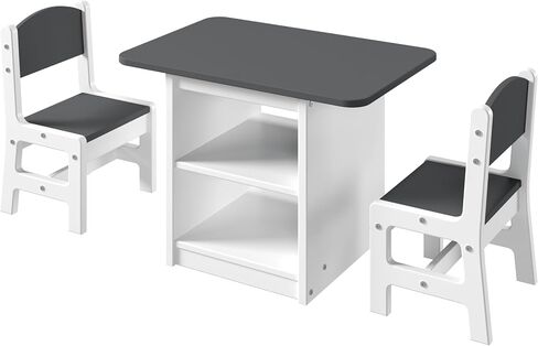 Donco Kids Art & Play Black & White Chalkboard Table مع مجموعة كرسيين in Kuwait