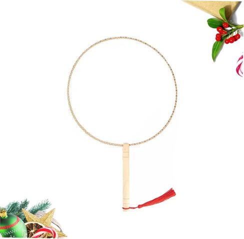 Artibetter Flant Fan للطلاء DIY والتطريز Wooden Handle Creative Craft Fan للبالغين للأصدقاء والعائلة تصميم متينة للاستخدام على المدى الطويل in Saudi Arabia