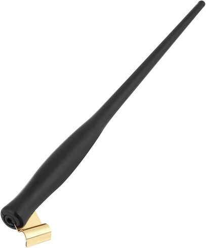 Walfront Dip Pen Handle English Calligraphy Dip Dip Pen Pen Pen حامل القوارم مع حافة معدنية قابلة للإزالة أسود in Kuwait