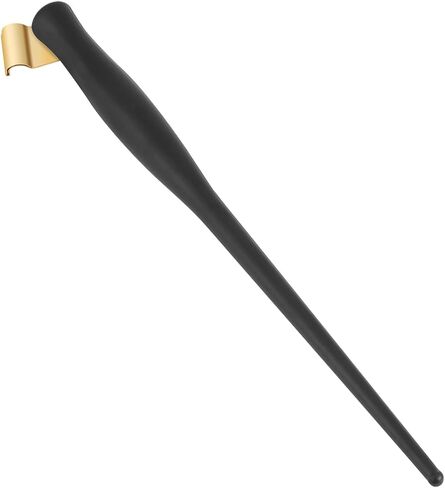 Walfront Dip Pen Handle English Calligraphy Dip Dip Pen Pen Pen حامل القوارم مع حافة معدنية قابلة للإزالة أسود in Kuwait