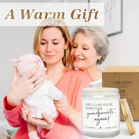 Pregnancy Announcement Gifts for Grandparents, Baby Announcements Ideas - Vanilla Scented Candles, Pregnancy Reveal, You're Going to Be Grandparents Again Baby Announcement in Kuwait